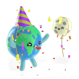 🥳 emoji The Earth Telegram sticker 12 of 20