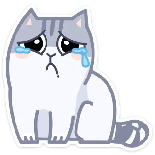 😢 emoji Серый Персик (@TgSticker) Telegram sticker 7 of 49