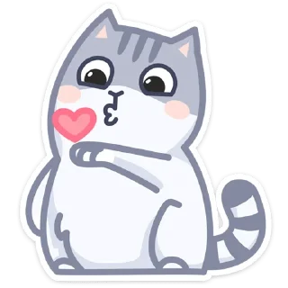 😘 emoji Серый Персик (@TgSticker) Telegram sticker 5 of 49
