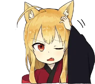 🤔 emoji Little Fox Kitsunе Telegram sticker 12 of 44