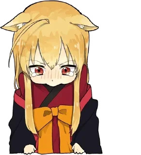 😓 emoji Little Fox Kitsunе Telegram sticker 24 of 44