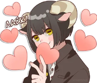 👍 emoji Овечка и козлик @nyasticks Telegram sticker 4 of 41