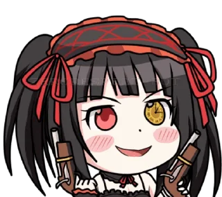 🔫 emoji Kurumi (artist zephylyne) Telegram sticker 10 of 46
