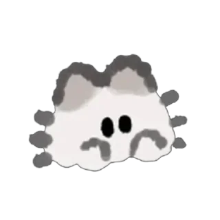 😱 emoji Furball kitten 🤍 @xkysluv Telegram sticker 8 of 47