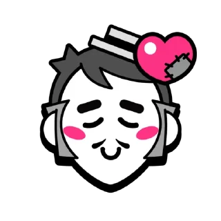 ❤️ emoji Gray Pins Telegram sticker 7 of 10