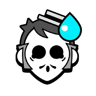 😓 emoji Gray Pins Telegram sticker 8 of 10
