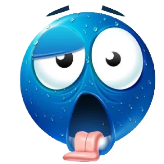 🥵 emoji голубые лепешки Telegram sticker 5 of 48