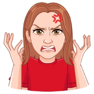 😠 emoji Мой vmoji но это Катя Кудыкина Telegram sticker 15 of 39