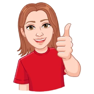 👍 emoji Мой vmoji но это Катя Кудыкина Telegram sticker 5 of 39