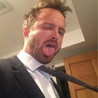 😝 emoji Aaron Paul Telegram sticker 2 of 22