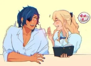 ❤️ emoji Jean x Kaeya by @aminira Telegram sticker 6 of 49