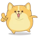 ☝️ emoji Corgi @IMG2D Telegram sticker 22 of 25