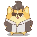 😎 emoji Corgi @IMG2D Telegram sticker 13 of 25