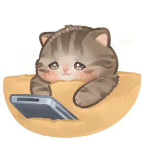 😰 emoji Котики / @Stick4GramProjects Telegram sticker 21 of 90