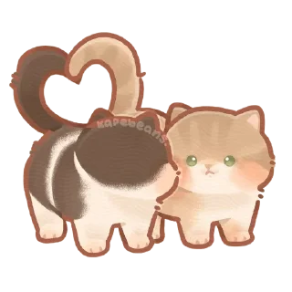 💕 emoji Котики / @Stick4GramProjects Telegram sticker 18 of 90