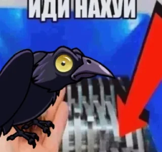 🌟 emoji Ебанутая ворона Telegram sticker 24 of 25