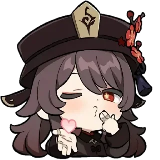 🔥 emoji Who is Hu Tao?  @abyssofmelancholy Telegram sticker 10 of 34