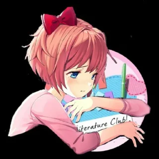 😔 emoji Саёри(Сайори) 🎀 Telegram sticker 13 of 40