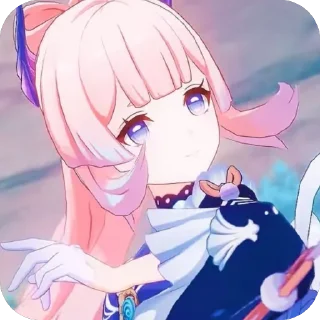 🤍 emoji sangonomiya kokomi Telegram sticker 17 of 82