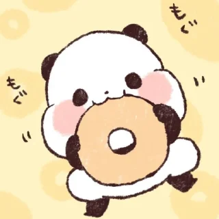 🥯 emoji panda my friend Telegram sticker 19 of 46