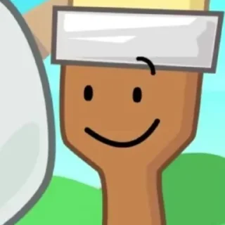 Sticker from paint brush