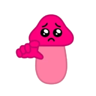 Sticker from mushroom