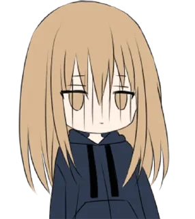 😐 emoji Hoodiegirl @Yato18K Telegram sticker 20 of 78