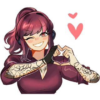 ❤️ emoji Барри-тян @Nyasticks Telegram sticker 7 of 17