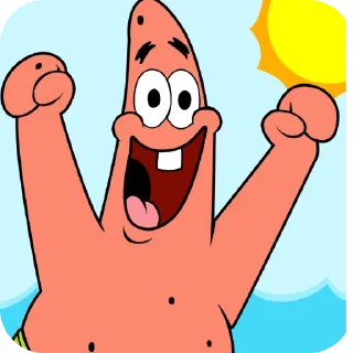 😁 emoji Патрик ➡️ @Ctikerubot Telegram sticker 10 of 15