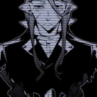 😐 emoji Bram Stoker @DazaiStickers Telegram sticker 6 of 40