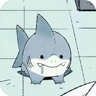 🤤 emoji Jeff the land shark Telegram sticker 20 of 40