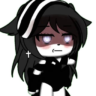 😑 emoji Monika10 Telegram sticker 5 of 10