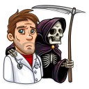 😥 emoji Skeptical Doc Telegram sticker 17 of 36
