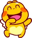 😄 emoji QooBee Agapi :: @line_stickers Telegram sticker 11 of 40