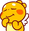 😌 emoji QooBee Agapi :: @line_stickers Telegram sticker 18 of 40