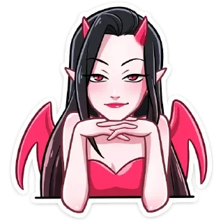 🙂 emoji Дьяволица от @stickers_vk Telegram sticker 22 of 48