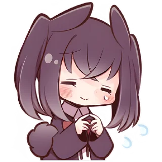 😌 emoji Чёрная зайка @Nyasticks Telegram sticker 7 of 41