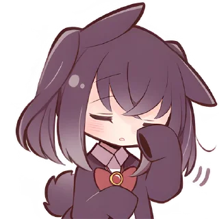 😞 emoji Чёрная зайка @Nyasticks Telegram sticker 17 of 41