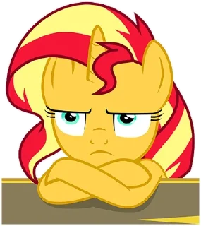 😒 emoji Sunset Shimmer ➩ @Earth928B Telegram sticker 4 of 25