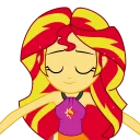 😌 emoji Human Sunset Shimmer Telegram sticker 24 of 40