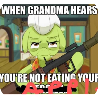🫨 emoji Granny Smith /@lx_zyr Telegram sticker 19 of 24