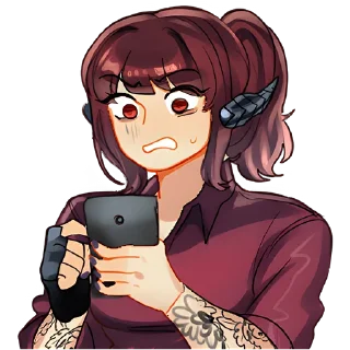 😅 emoji Барри-тян @Nyasticks Telegram sticker 10 of 17