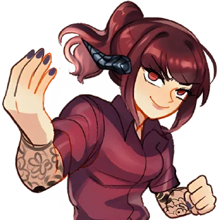 😏 emoji Барри-тян @Nyasticks Telegram sticker 9 of 17