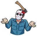 🤷‍♂️ emoji Jason Voorhees Telegram sticker 15 of 30