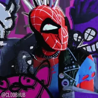 😁 emoji @CLOOBHUB ⌥ SPIDER-VERSE ЧЕЛОВЕК-ПАУК СТИКЕРЫ ТГ Telegram sticker 9 of 25
