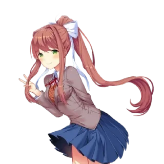 ✌️ emoji Doki doki literature club Telegram sticker 6 of 41
