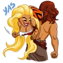 😁 emoji Wild Woman Telegram sticker 9 of 35