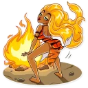 🔥 emoji Wild Woman Telegram sticker 16 of 35