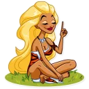 ☝️ emoji Wild Woman Telegram sticker 21 of 35