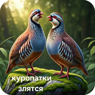 🐦 emoji КУРОПАТКИ Telegram sticker 10 of 21